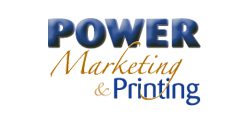 Power marketing and printing logo