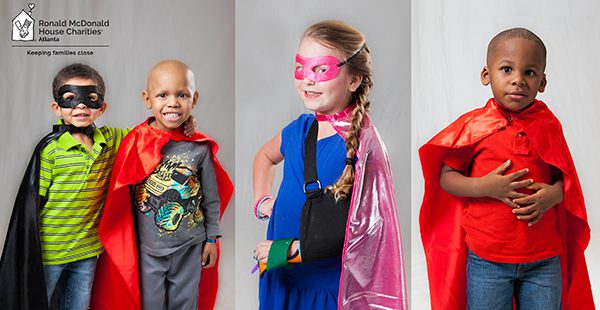 Children dressed up as super heroes