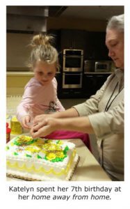 Katelyn decorating her birthday cake
