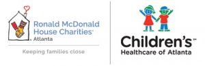 Atlanta Ronald McDonald House Charities logo with Children's Healthcare of Atlanta logo