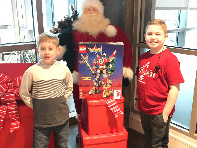 Trenton and Bradley with their LEGO Sets