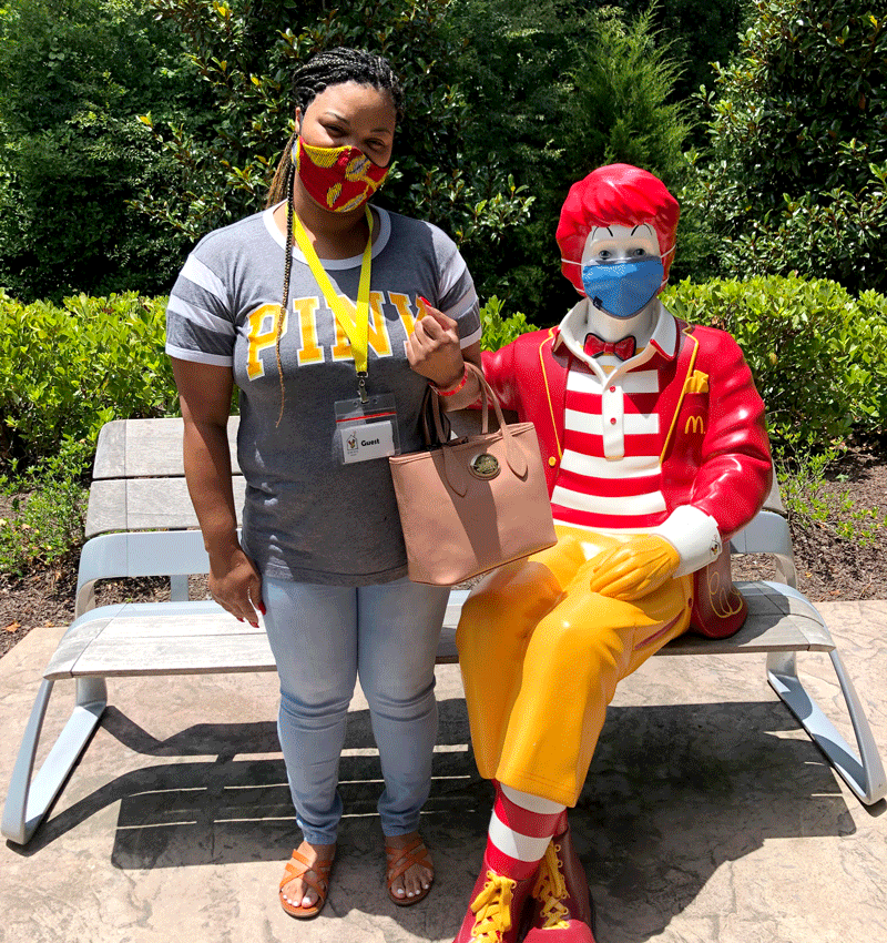 Patrice Trotter and Ronald McDonald