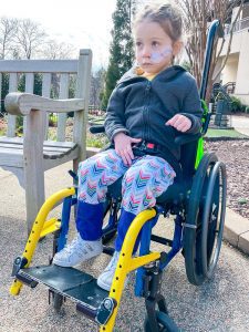 Marnie in wheelchair