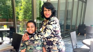 Jeanese Crowell and her grandson Wesley Crowell, 6,