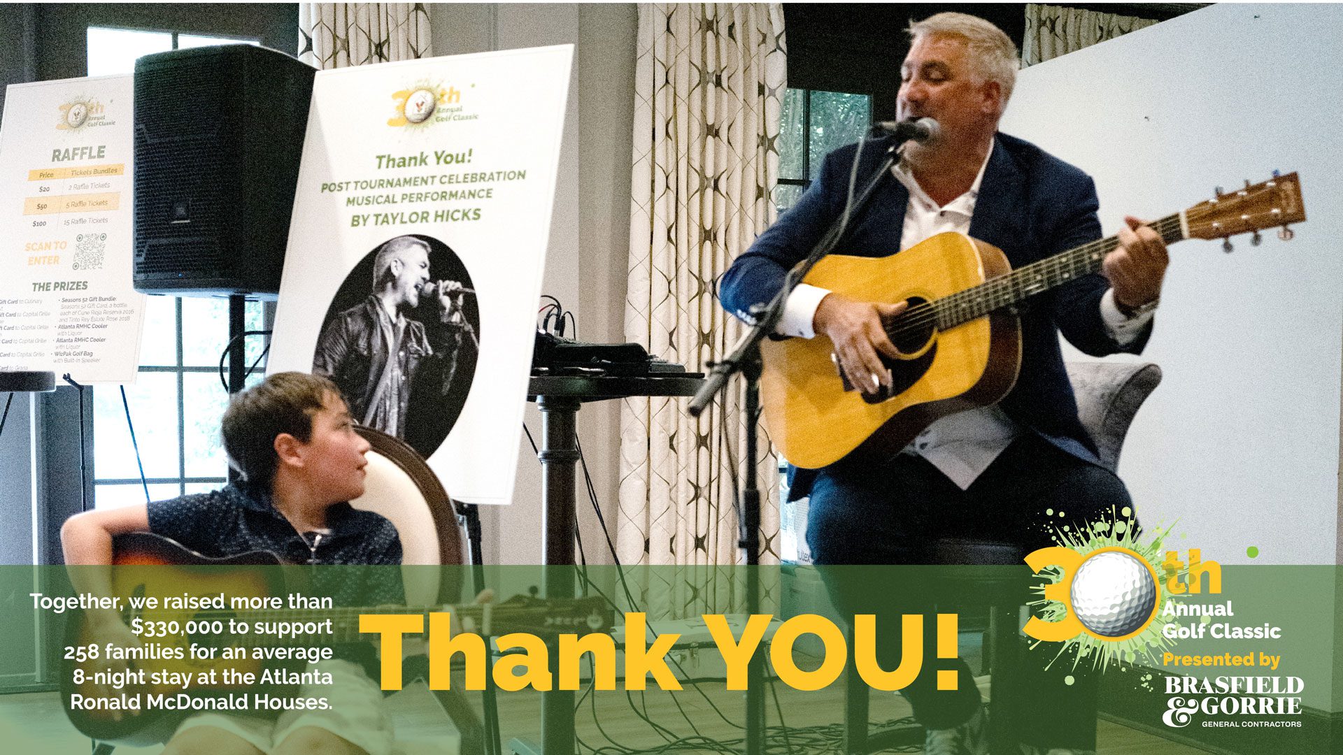 2024 Final Golf Classic Banner with Parker Nash and Taylor HIcks