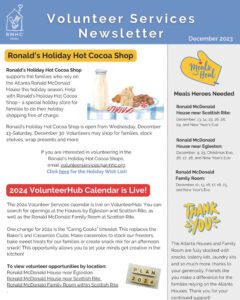 December Volunteer Newsletter