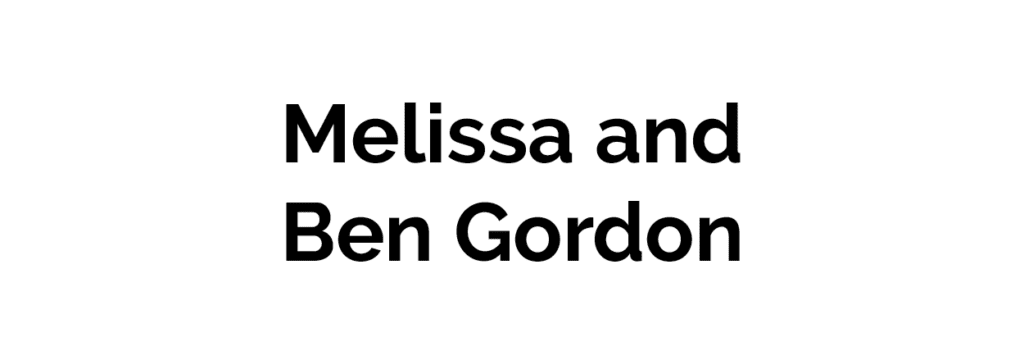 Melissa and Ben Gordon